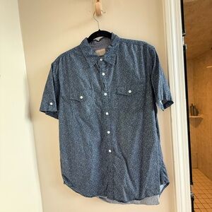 Men's Blue Patterned Shirt